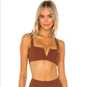 NWOT L*Space Lee Lee Bikini Top in Tobacco Brown!
